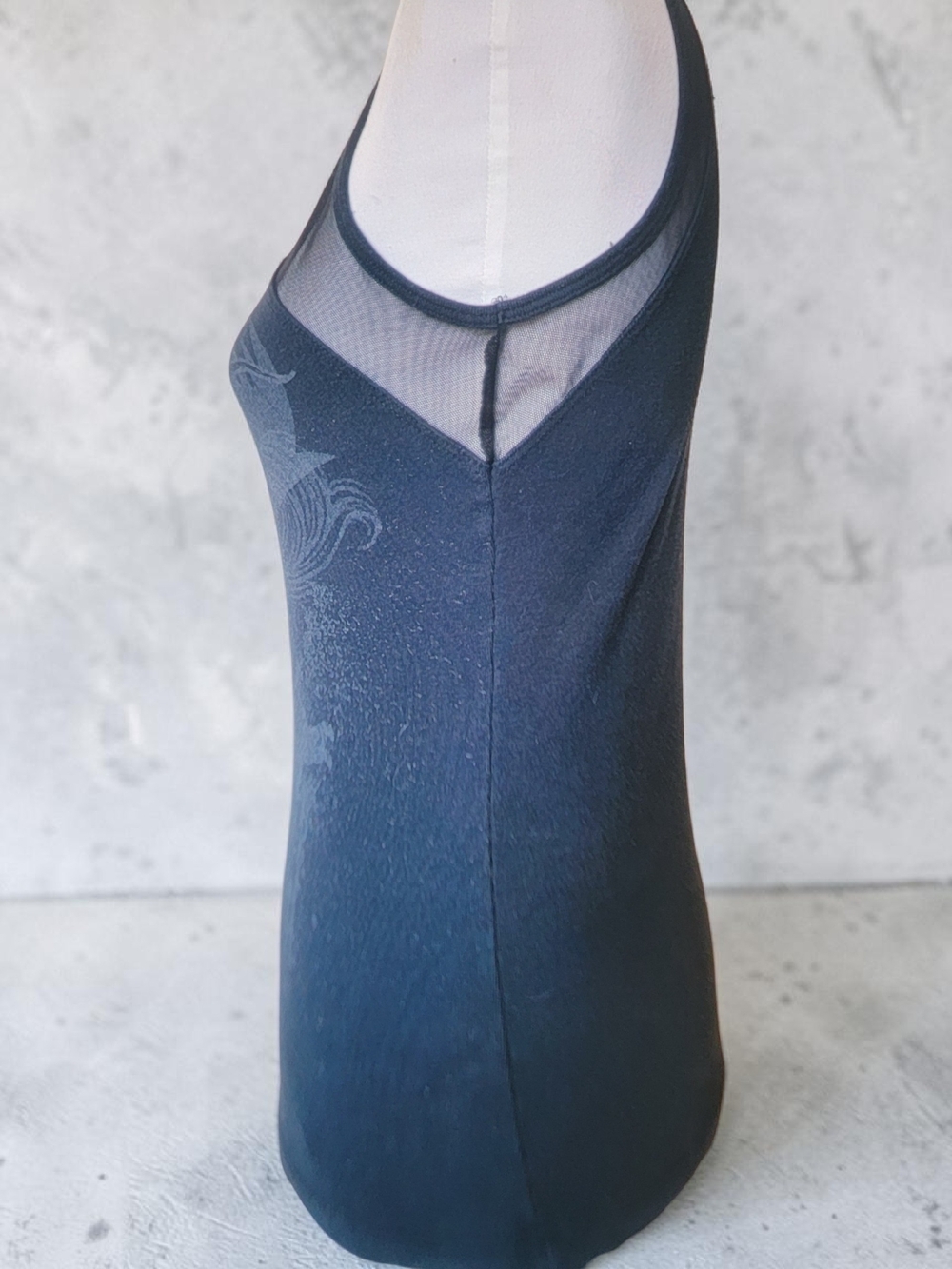Harley-Davidson Black Graphic Right side Lace-Up Mesh-Panel Tank womens M - Picture 3 of 5